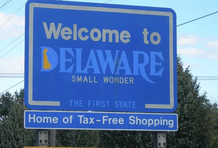 moving operations to Delaware - board sign of Delaware