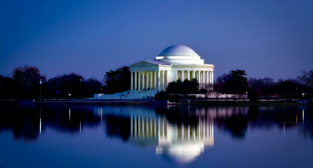 the Jefferson monument